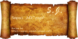 Sepsi József névjegykártya